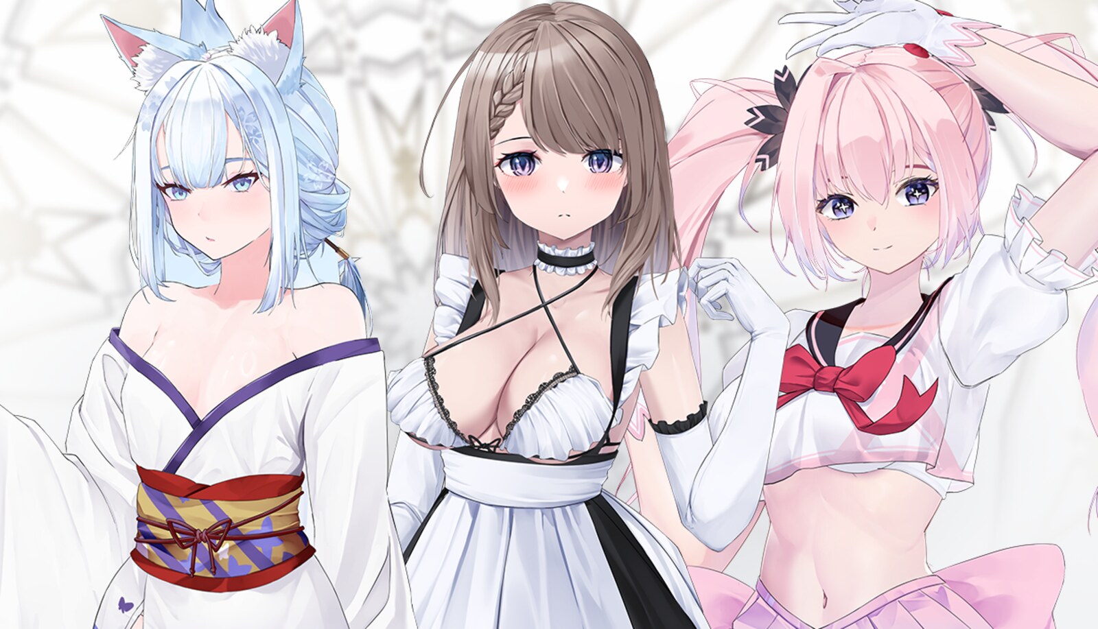 三位女主角：紫苑、爱莉、唯依