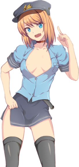 Marina (CV: 紫紀ペルシャ), the rookie patrol cop